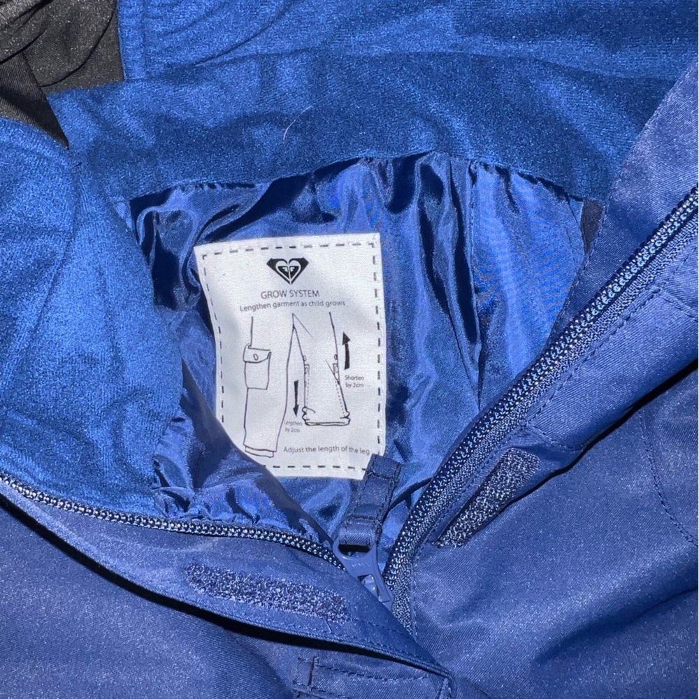 Roxy Multicolor Leopard Print Jacket and Blue Snow Pants Set - Picture 9 of 12